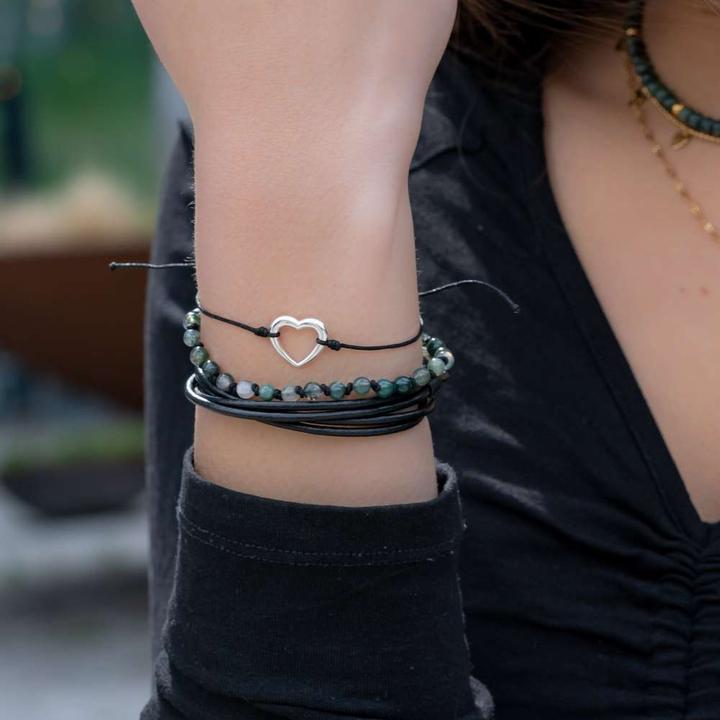 Produktbild Bijouteria Lederarmband (17 cm, Leder, Edelstahl)