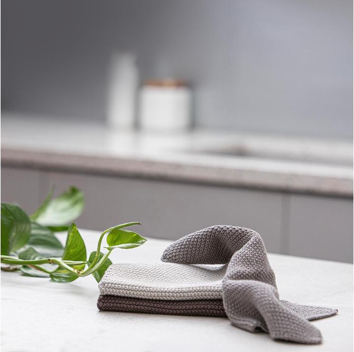 Actual product image Ladelle Eco Knitted dishcloth 27x27 cm 3 pcs. (27 x 27 cm)