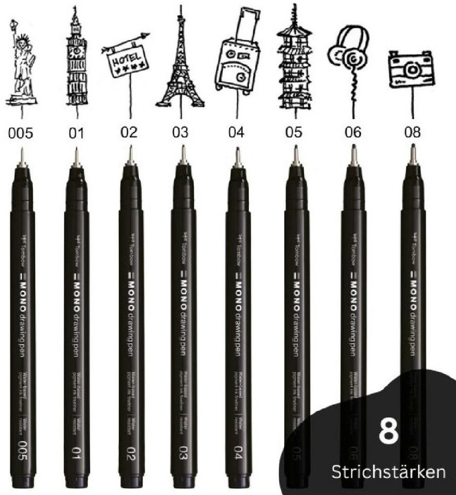 Actual product image Tombow Mono Drawing Pen (Black, 1 x)