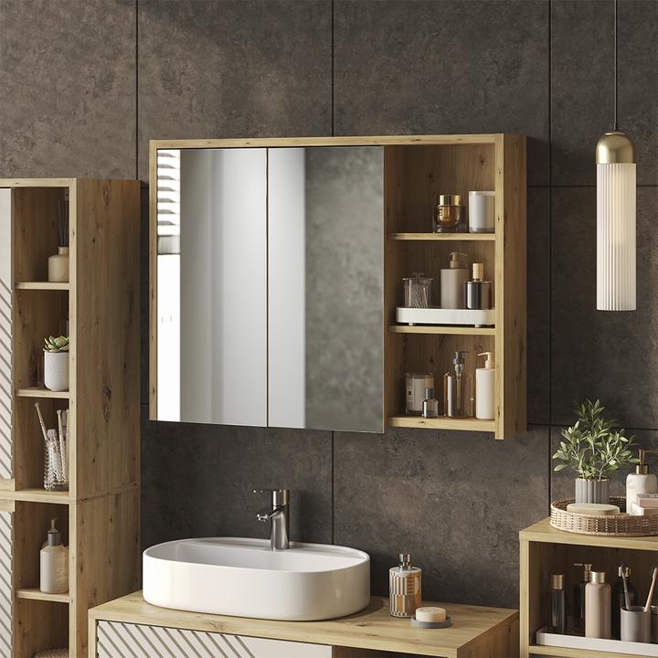 Produktbild Vicco Badspiegelschrank Viola, Cashmere/Artisan-Eiche, 100 x 75 cm (100 x 18 x 75 cm)