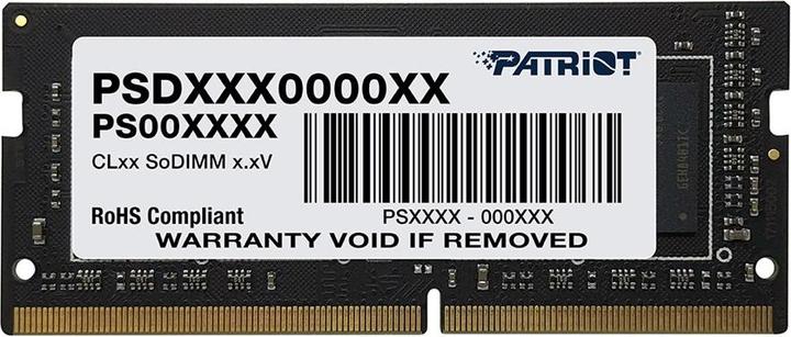 Nährwerte und Zutaten Patriot SO-DIMM DDR4 8GB 2400MHz (1 x 8GB, 2400 MHz, DDR4-RAM, SO-DIMM)