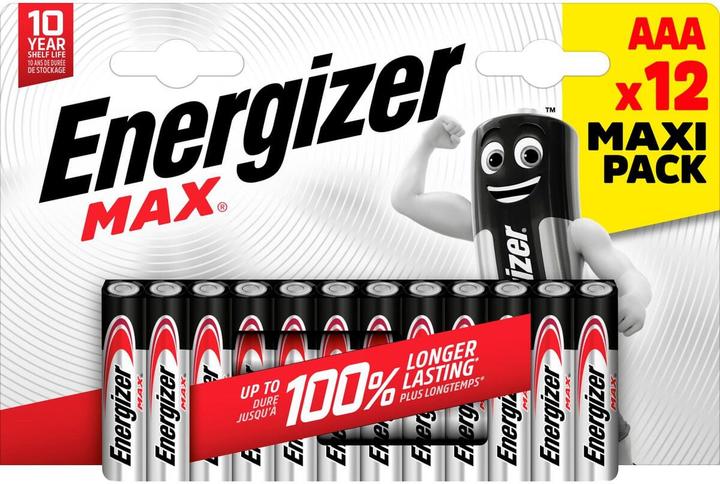 Produktbild Energizer Max Alkaline Micro-Batterien, 12er-Set (12 Stk., AAA, 1150 mAh)