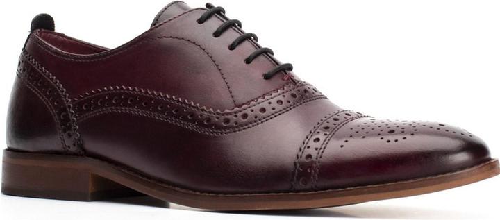 Actual product image Base London Mens Cast Washed Lace Up Leather Brogue Shoe (43)