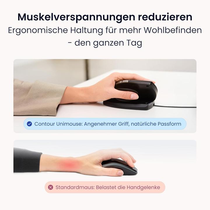 Immagine prodotto Contour UniMouse cablato per mancini nero (Cablato)