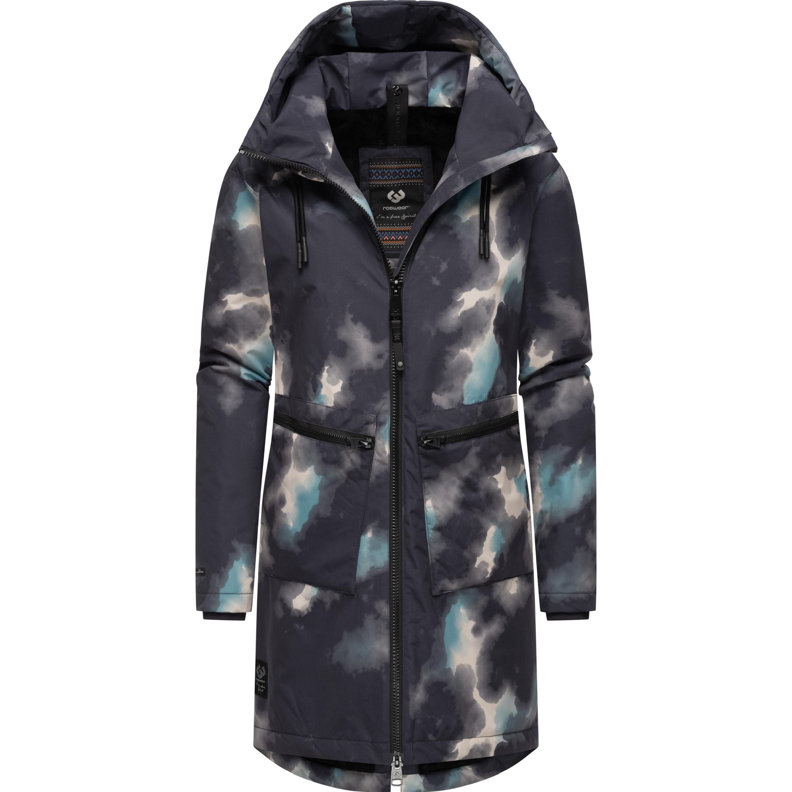 Ragwear, Damen, Jacke, Holstic Print (L), Schwarz, L
