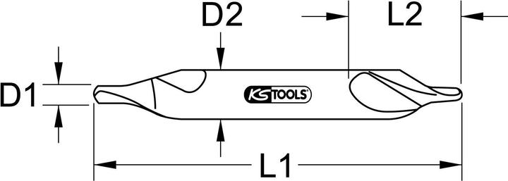 Image du produit KS Tools Foret de centrage HSS, forme A (6.3 millimètres)