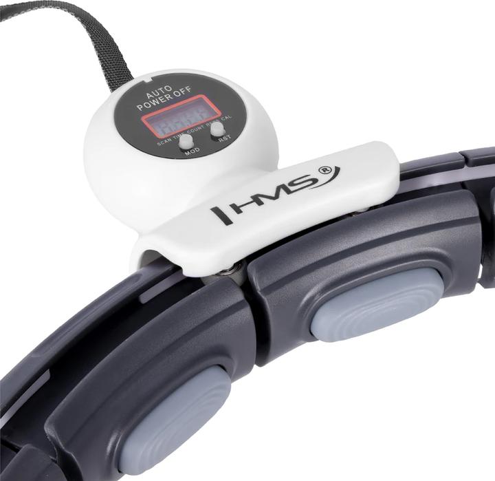 Image du produit HMS Hhm15 Hula Hoop Noir Avec Aimant Et Poids + Compteur (100 cm, 400 g)