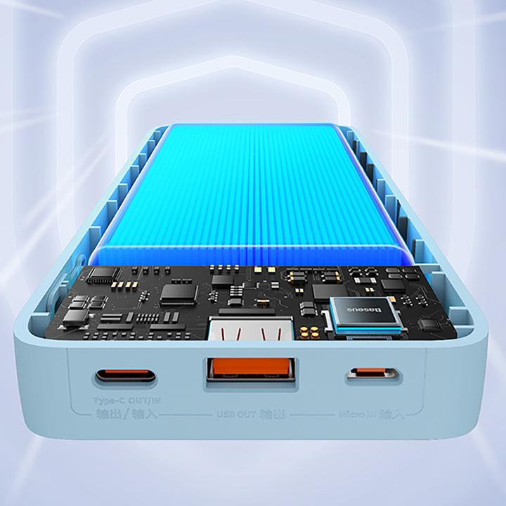 Actual product image Baseus Airpow 20000mAh 20W powerbank (blue) (20000 mAh, 20 W, 74 Wh)