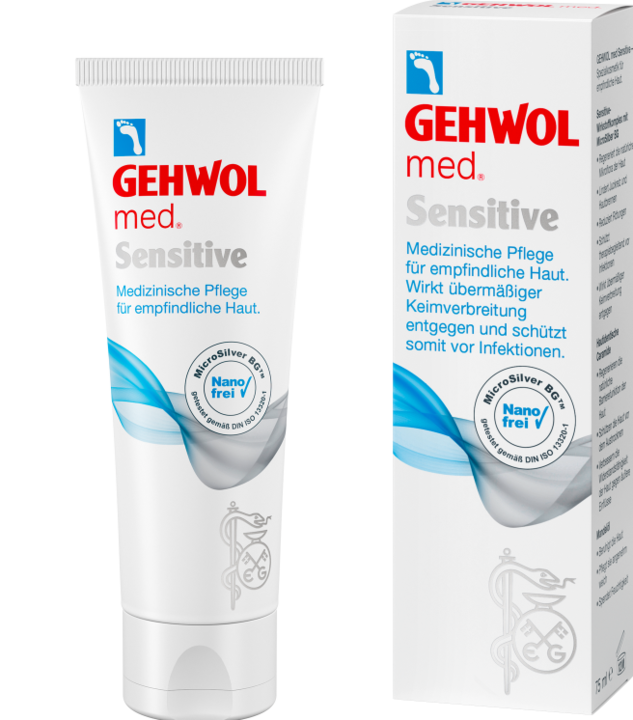 Produktbild Gehwol med Sensitive (Fusscrème & Fussgel, 75 ml)