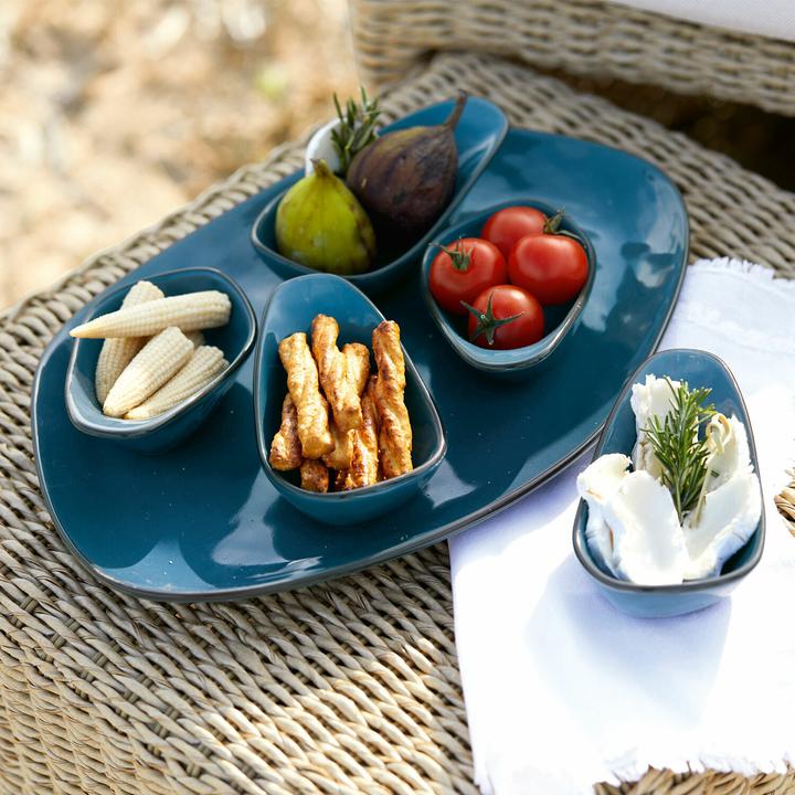 Produktbild Loberon Servierschälchen 6er Set Biarré blau