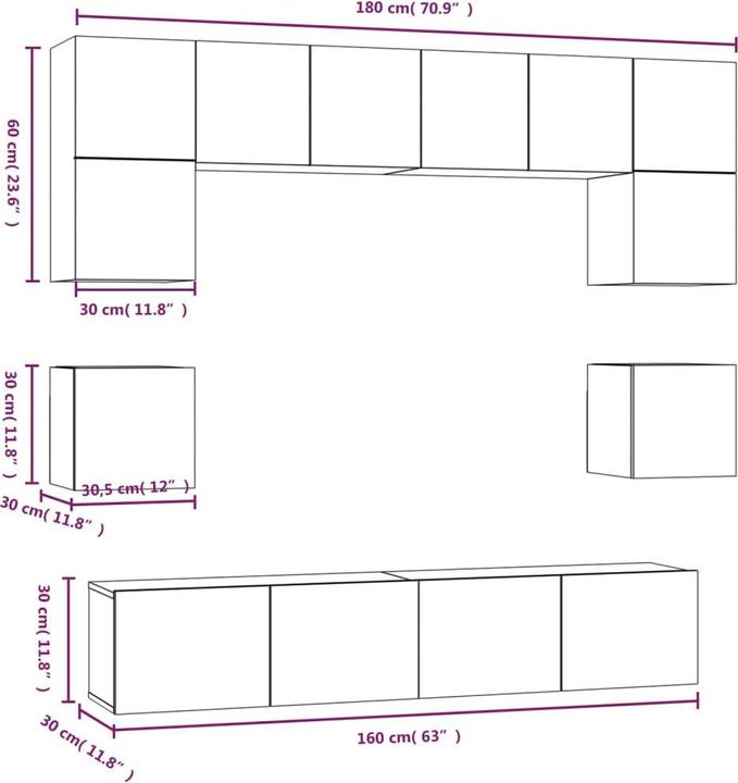 Produktbild VidaXL Jovie (60 x 30 x 30 cm)