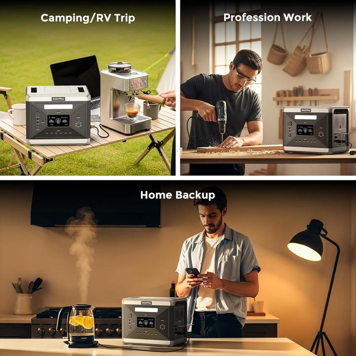 Immagine prodotto Cellplay Tragbare Powerstation 2400W mit UPS und Schnellladung (2160 Wh)