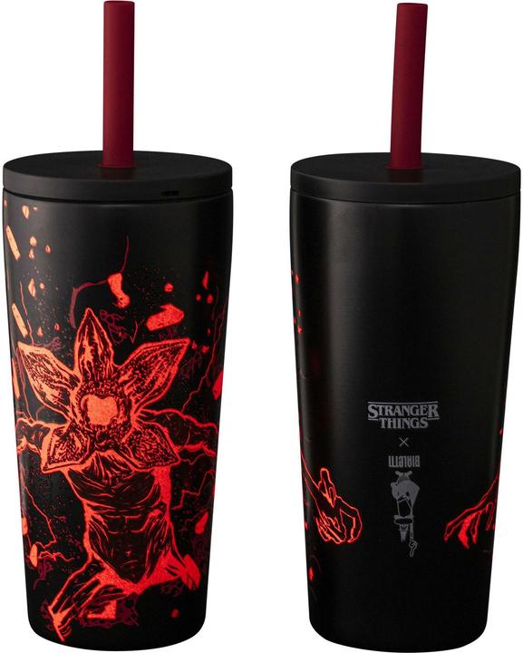 Actual product image Bialetti Trinkbecher Stranger Things, 600 ml, Schwarz / Rot (0.60 l)