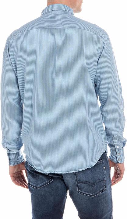 Produktbild Replay Casualhemd hellblau gestreift (S)