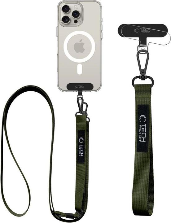 Tech-Protect C65 Rope Crossbody Leash - Olive