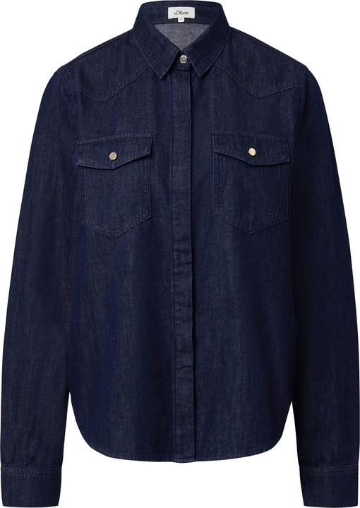 Immagine prodotto s.Oliver Bluse Denim-Bluse mit verdeckter Knopfleiste (40)