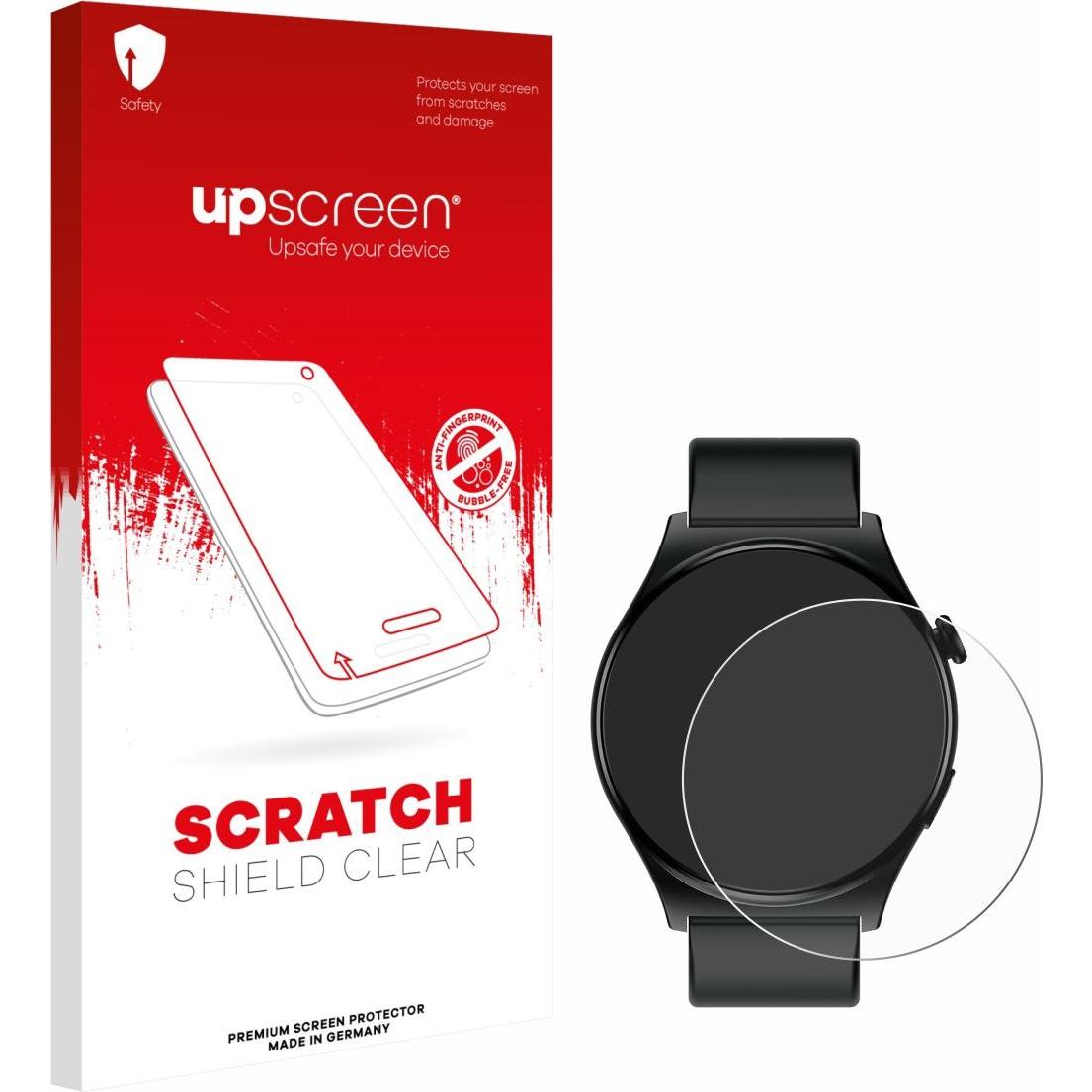 upscreen Scratch Shield Pellicola, Pellicola protettiva per smartwatch, Trasparente
