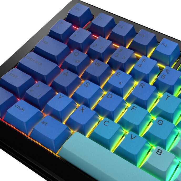 Produktbild Glorious GPBT Gradient Keycaps, ISO Layout (DE), PBT, Dye-Sub - Ocean