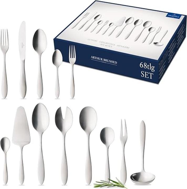 Produktbild Villeroy & Boch Tafelbesteck 68tlg. Arthur gebürstet (68 Stk., Besteck Set)