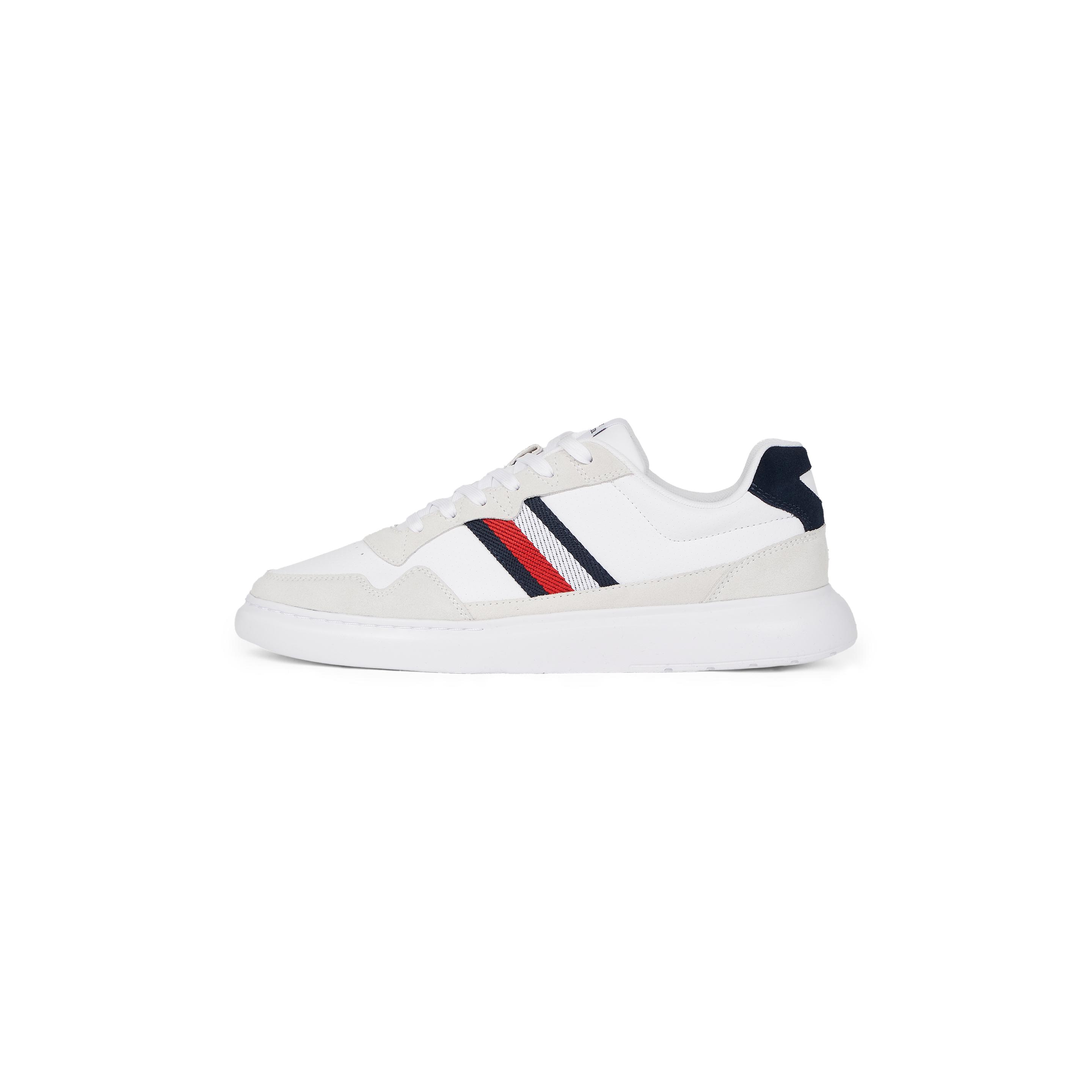 Tommy Hilfiger, Sneaker, Light Cupsole Lth Mix Stripes, Bianco, (43)