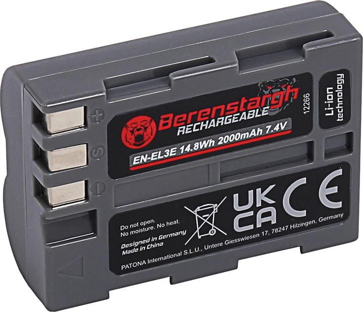 Produktbild Berenstargh Akku f. Nikon D700 D300 D200 D100 D80 D70 D50 EN-EL3e (Kamera Akku)