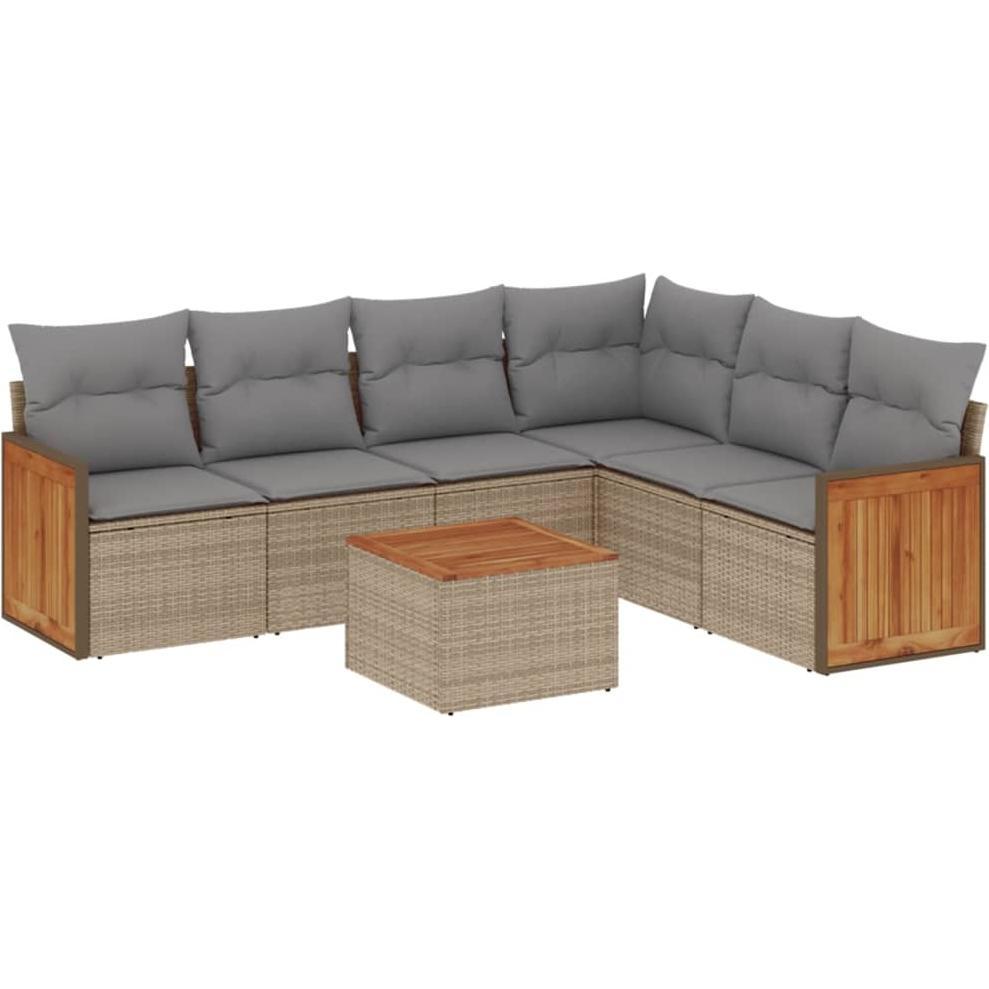 VidaXL, Gartenlounge, 10-tlg. Garten-Lounge-Set mit Kissen