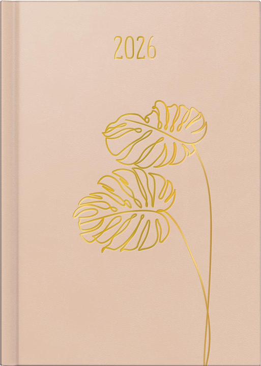 Immagine prodotto Ridoide rido idé Tagesagenda Design Line Monstera Blume, 2026, Nude (A5, 1 giorno / 1 pagina)