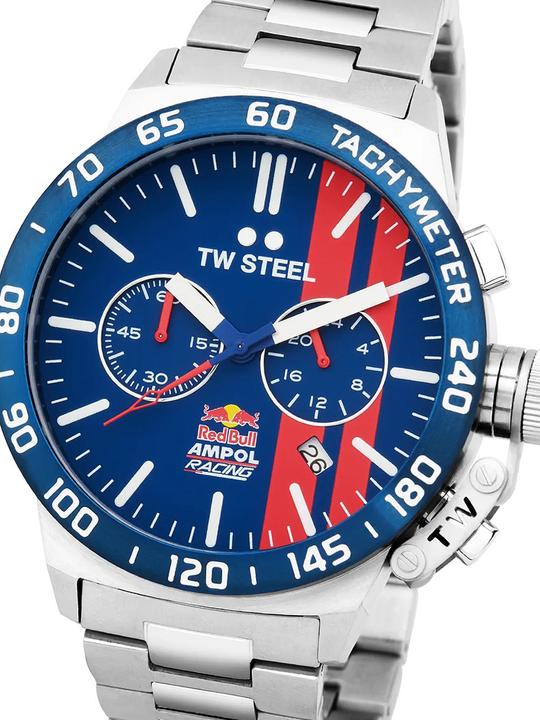 Actual product image TW-Steel CS121 Red Bull Ampol Racing Chronograph Men's Watch 45mm 10ATM (Sports watch, 45 mm)