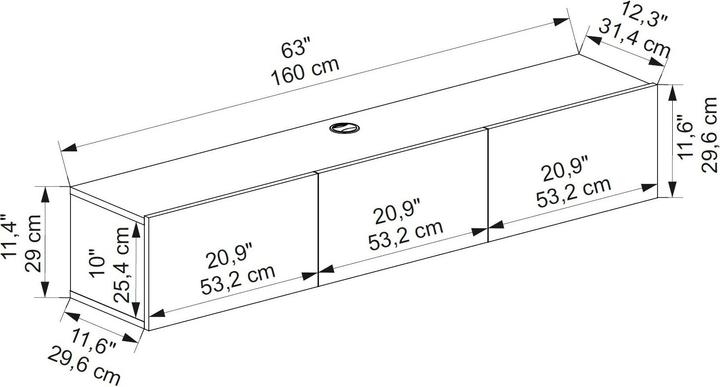 Nährwerte und Zutaten Skye Decor Denby (160 x 31.40 x 29.60 cm)