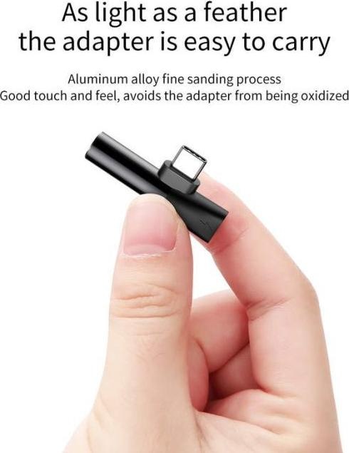 Actual product image Baseus 2in1 USB Type-C Adapter (USB Type C, 3.5mm jack, USB Type C)