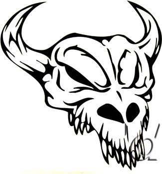 Produktbild Window Aufkleber Skull 018, selbstklebend