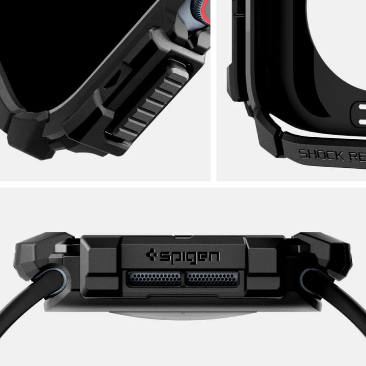 Actual product image Spigen Rugged Armor Apple Watch 10 42mm czarny/black ACS08585