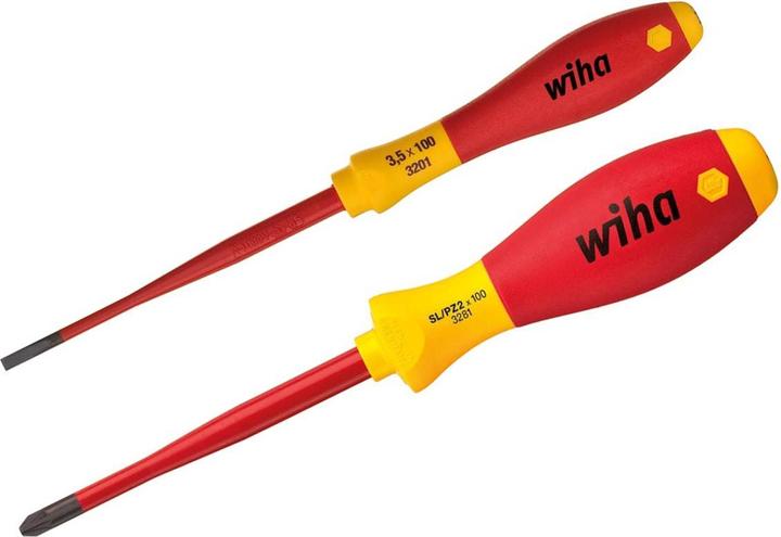 Produktbild Wiha VDE Schraubendreher-Set 2teili (Pozidriv-Kreuzschlitz (PZ), Schlitzschrauben)