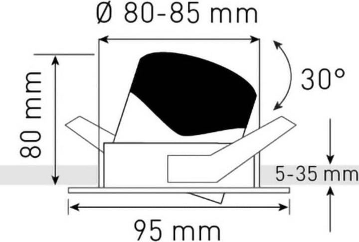 Produktbild Max Hauri ROUND LED-Einbauspot, 36°, 8W (850 lm)