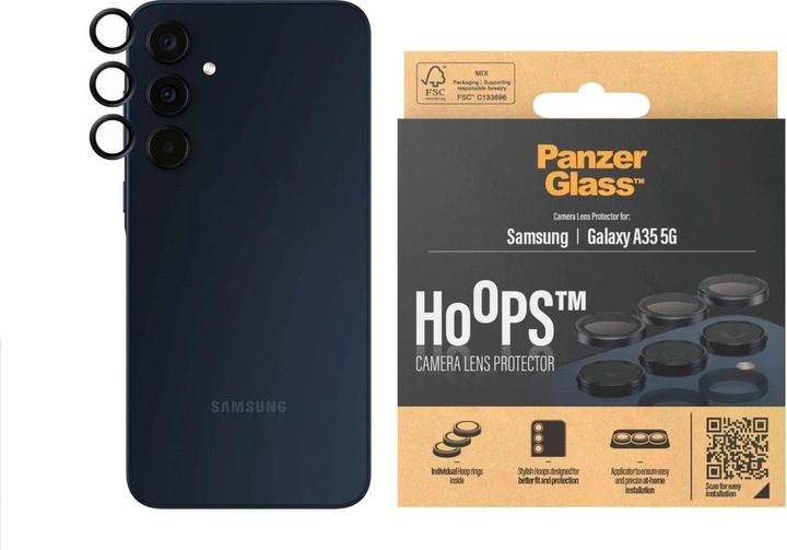 Actual product image PanzerGlass Hoops Camera Lens Protector (1 Piece, Samsung Galaxy A35, Samsung Galaxy A34 5G)