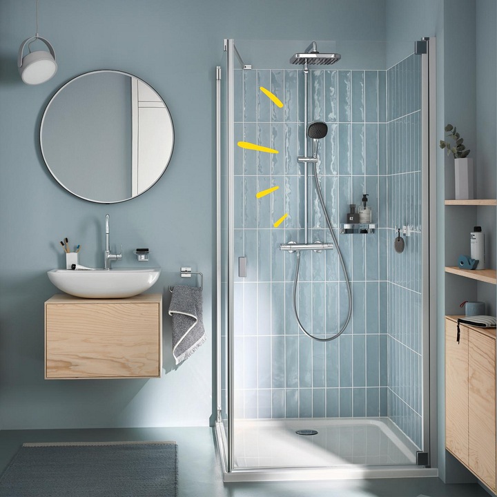 Produktbild Grohe Vitalio Comfort 250 Duschsystem mit Thermostatbatterie und Vitalio Comfort 110 Handbrause, inkl. Mon