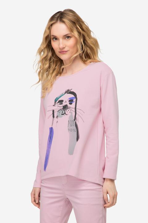 Produktbild Laurasøn Sweatshirt, oversized, Robben Print, Rundhals, Langarm (XL)