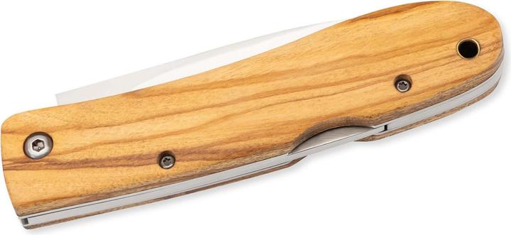 Image du produit Herbertz Couteau de poche Selection, acier AISI 440, inoxydable, bois d'olivier, cran d'arrêt, dragonne