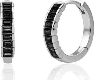 Produktbild Sparkling Jewels Sparkling Silver Earrings With Black Cubic Zirconias Eas23-Cz02