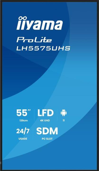 Actual product image iiyama LFD ProLite LH5575UHS-B2AG (3840 x 2160 Pixels, 54.60")