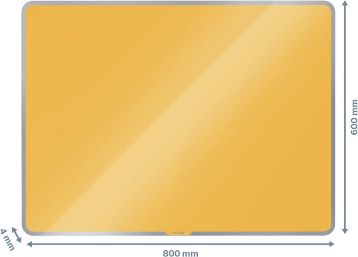 Immagine prodotto Leitz Lavagna bianca di vetro accogliente 60 x 80 cm, giallo (60 x 80 cm)