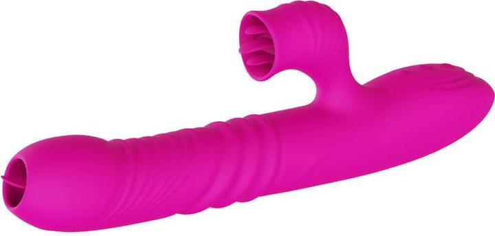 Actual product image Armony Fanny Multifunctional Double Tongue Vibrator Fuchsia Warming Effect