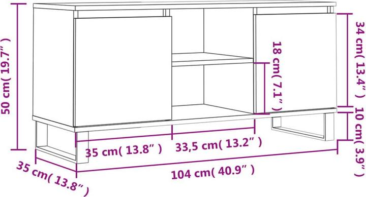 Produktbild VidaXL Dalton (104 x 35 x 50 cm)