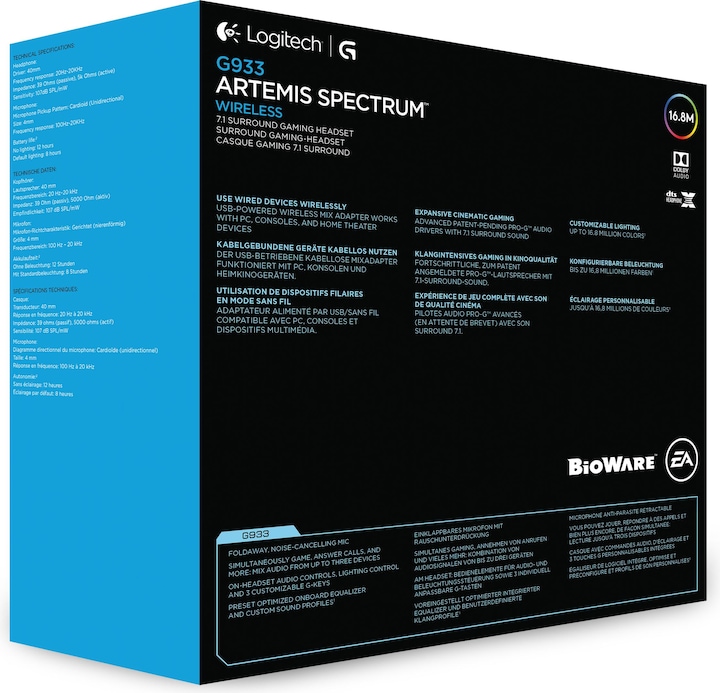 Immagine prodotto Logitech G G933 Spettro Artemide (Senza fili)