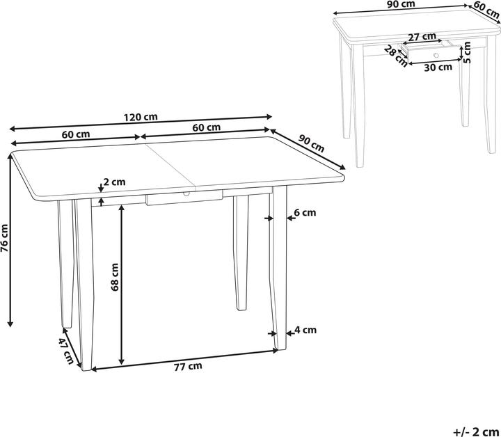 Actual product image Beliani Masela (90 x 120 x 76 cm)