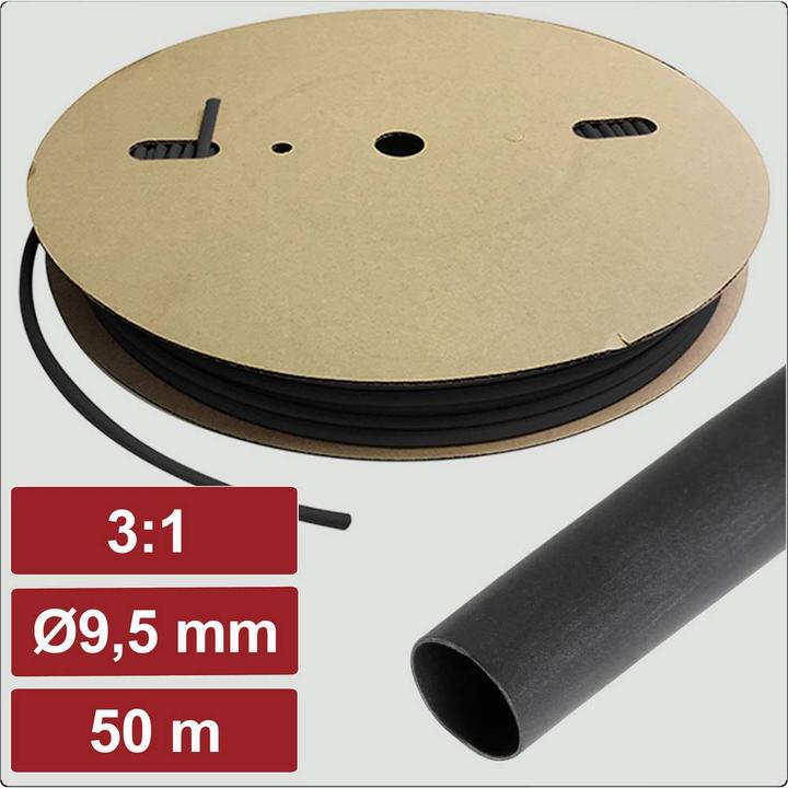 Electronic Garage Heat shrink tubing 3:1 Ø 9.5 mm roll 50 m (1x)