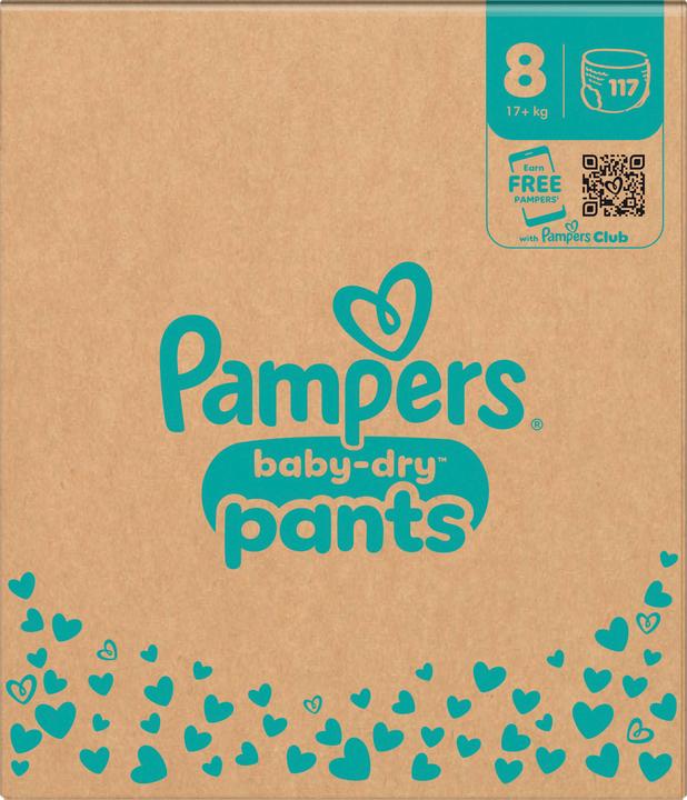 Produktbild Pampers Baby-Dry Pants (Gr. 8, Monatsbox, 117 Stk.)