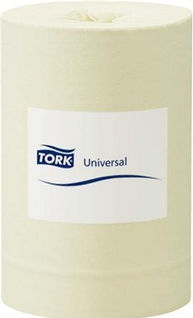 Actual product image Tork Aftørringspapir Basic M1 gul 115m 1-lag - (11 ruller pr. karton)