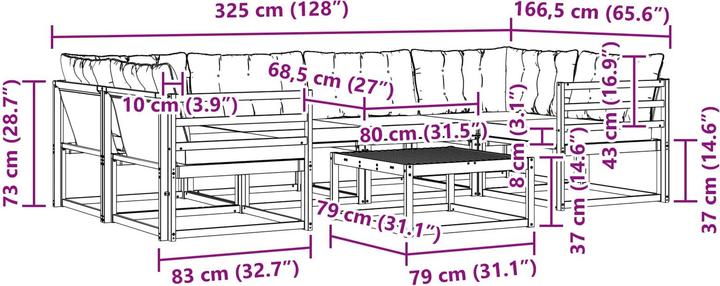 Produktbild vidaXL Outdoor-Sofa
