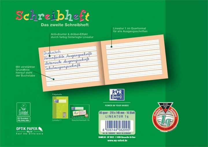 Actual product image Oxford exercise book (A5, Lined, Soft cover)